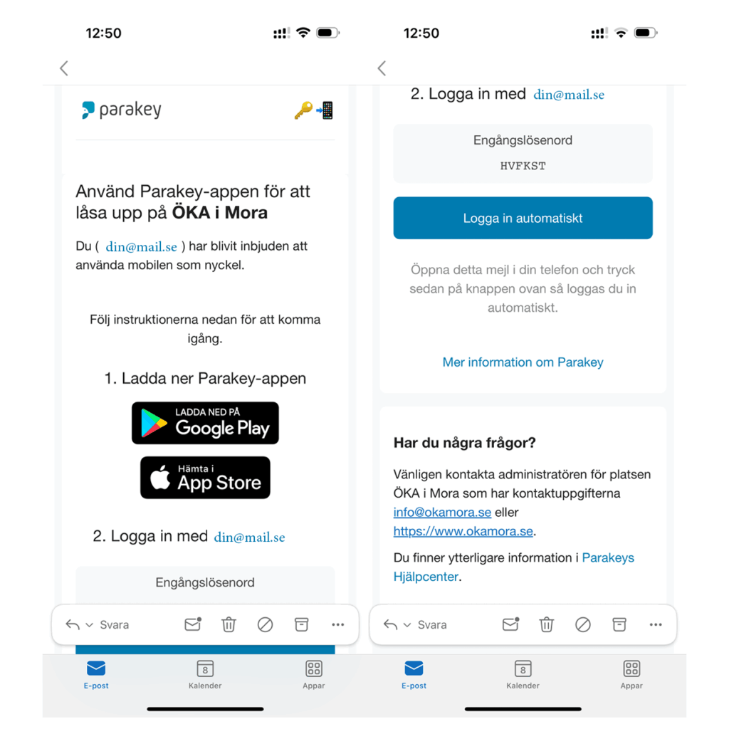 den digitala nyckeln parakey